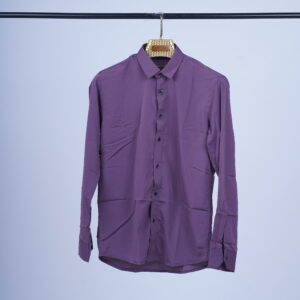 Men's Solid Purple Formal Shirt – Slim Fit