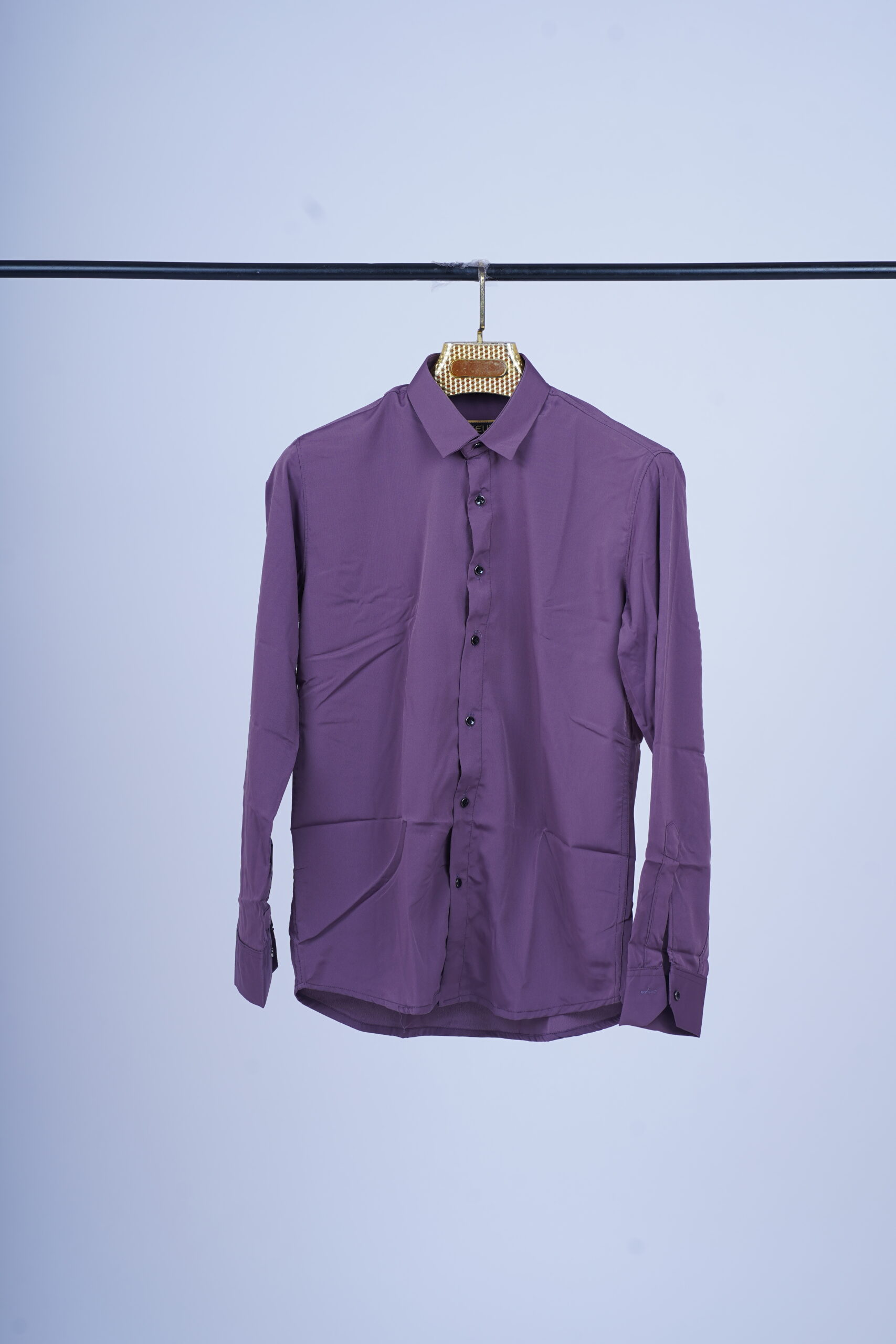 Men's Solid Purple Formal Shirt – Slim Fit