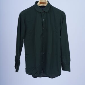 Men's Classic Fit Long Sleeve Dress Shirt – Dark Forest Green